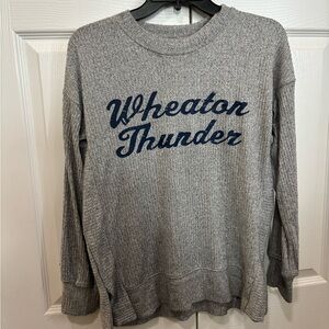 Wheaton Thunder Women's Gray Sweater